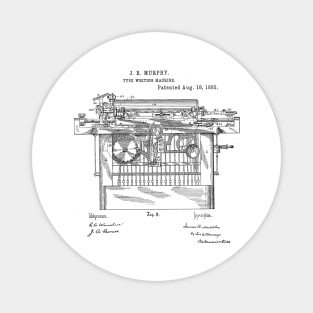 Type Writing Machine Vintage Patent Hand Drawing Magnet